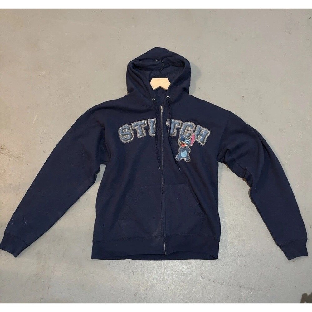Disneyland Walt Disney World Parks Stitch Zip Hoodie Sweatshirt Medium women